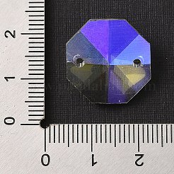 Подвески-коннекторы из гальванизированного стекла со стразами&nbsp;EGLA-Z007-01A