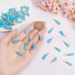 50шт окрашенные подвески из натурального говлита&nbsp;PALLOY-AB00142