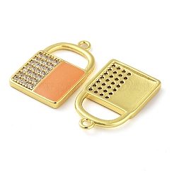 Латунные микропаве прозрачные подвески с фианитом&nbsp;KK-F871-10G