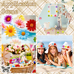 100шт тканевый искусственный подсолнух&nbsp;DIY-SP0005-96