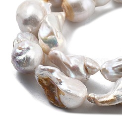 Нити натуральных бусин с ядровым жемчугом&nbsp;PEAR-B004-15K-02A