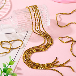 10 нить гальванических прозрачных стеклянных бусин&nbsp;EGLA-BW0001-01