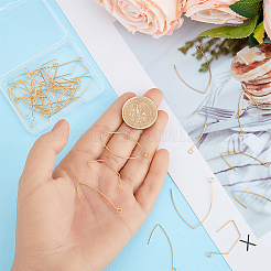 36 шт. 3 латунных крючка для сережек&nbsp;KK-FH0004-81