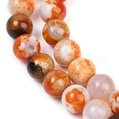 Природный агат бисер нитей&nbsp;G-NH0001-G15-01