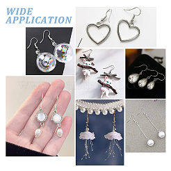 100 шт. крючки для сережек из нержавеющей стали 304&nbsp;STAS-UN0053-84