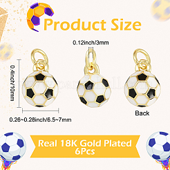 Кулоны с эмалью из латуни&nbsp;KK-SC0007-13