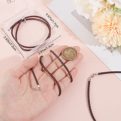 Изготовление ожерелья из плетеного круглого кожаного шнура 2шт.&nbsp;NJEW-BBC0001-19B-02