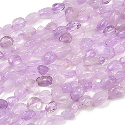 Нити бусин из натурального лавандового аметиста&nbsp;G-K395-B09-01