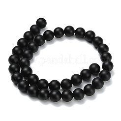 Натуральные бусины из черного оникса (окрашенные и нагретые)&nbsp;G-Z024-01B-10mm