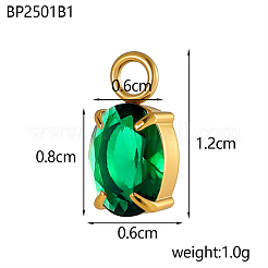 Подвески из нержавеющей стали 304 со стразами&nbsp;STAS-OY003-86G