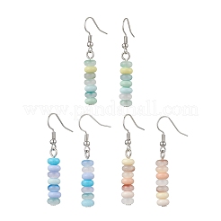 3 пара стеклянных сережек-подвесок&nbsp;EJEW-JE06643