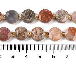 Природные окаменелые коралловые бусы пряди G-C116-A27-01