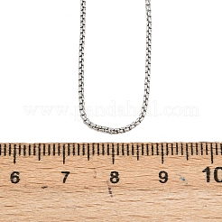 1 мм латунная цепочка-коробка с регулируемым слайдером ожерелья&nbsp;KK-H533-10B-P