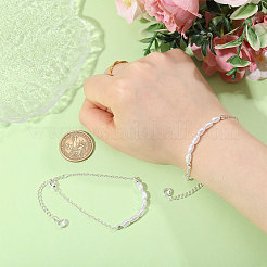 2 шт. пластиковые браслеты на ногу с бусинами из риса и имитацией жемчуга&nbsp;AJEW-CA0004-76S