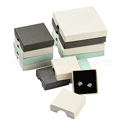 Квадратная картонная бумажная шкатулка для драгоценностей&nbsp;CON-D014-02C-01A