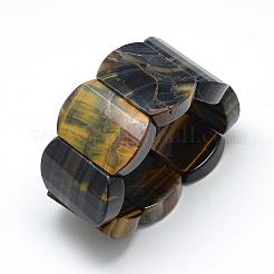 Естественно тигровый глаз стрейч браслеты&nbsp;BJEW-R303-01