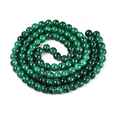 Строковые стеклянные бусины в нитях&nbsp;GLAD-S074-8mm-B74-1