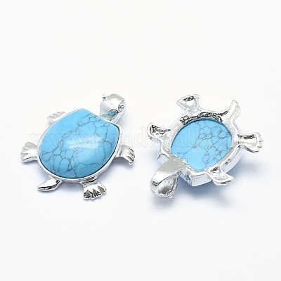 Синтетический бирюзовый кулон&nbsp;G-G759-B03-1