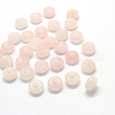 Натуральный роза кварц европейский большой отверстие бисер G-Q442-19-1