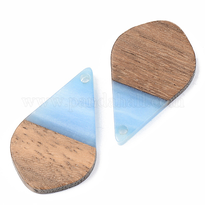 Подвески из непрозрачной смолы и ореха&nbsp;RESI-S389-035A-C01-1