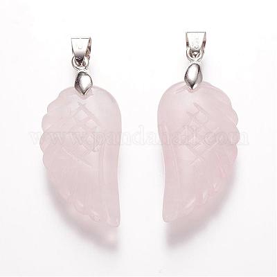 Природного розового кварца подвески&nbsp;G-E339-02H-1