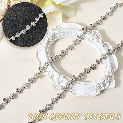 S-образные стеклянные стразы и железные цепочки-чашки&nbsp;DIY-WH20032-25S-01-1