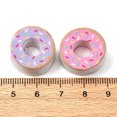 Печатные деревянные бусины&nbsp;WOOD-V003-02-1