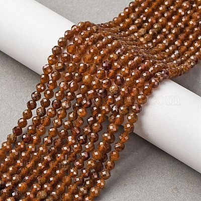 Гранат природный бисер нитей&nbsp;G-C226-B01-4mm-1