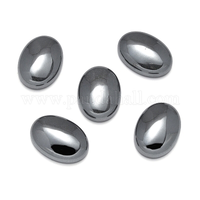 Немагнитные синтетические гематит кабошоны&nbsp;G-P162-04-18x25mm-01-1