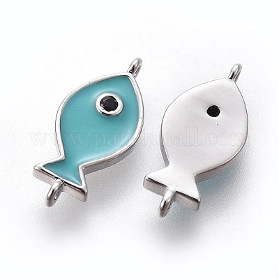 Соединители латунные эмалевые звенья&nbsp;KK-F783-13P-1