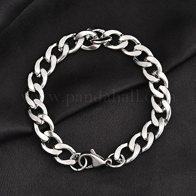 Не тускнеющий браслет из нержавеющей стали 304 для мужчин и женщин BJEW-G669-23P-1