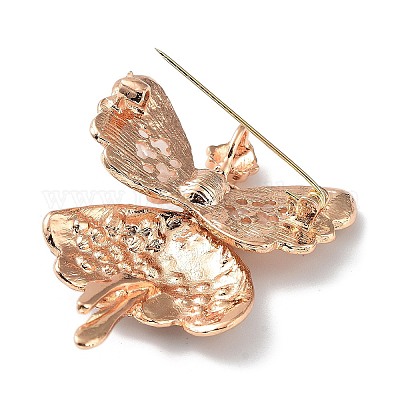 Брошь из сплава со стразами&nbsp;JEWB-M035-08KCG-02-1