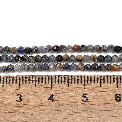 Натуральные нити из кианита / цианита / дистенового бисера&nbsp;G-D347-A02-2mm-1