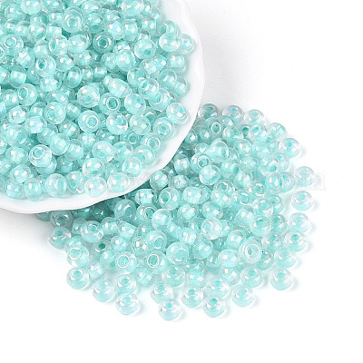 Внутри цветные прозрачные стеклянные бусины&nbsp;SEED-T009-01C-1