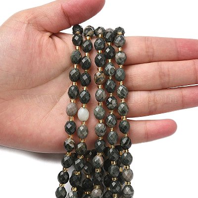 Натуральный зеленый деревянный кружевной камень бусины пряди&nbsp;G-F809-A30-01-1