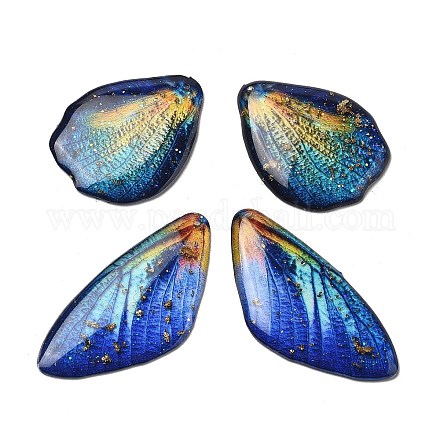 4 шт. подвески в виде крыльев бабочки из прозрачной эпоксидной смолы RESI-C057-05D-1