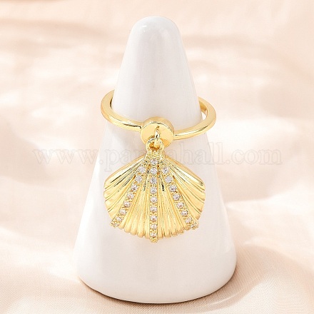 Латунные микро проложить пальцев кольца кубического циркония LS-RJEW-C145-05B-G-1