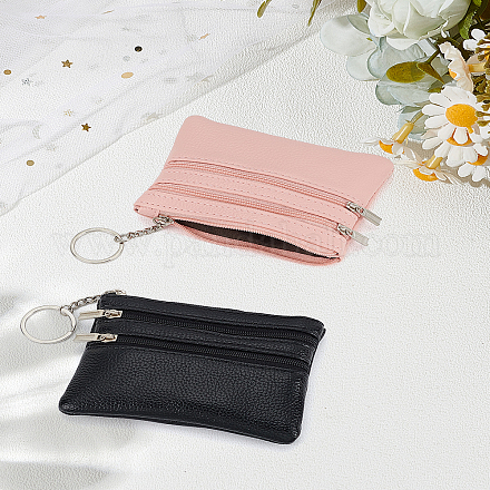 2 шт. 2-х цветные кошельки из искусственной кожи на молнии&nbsp;ABAG-LP0001-91B-1