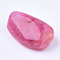 Acrylic Beads, Imitation Gemstone, Nuggets, Hot Pink, 27.5x15x10mm, Hole: 1.5mm, about 170pcs/500g
