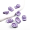 Spray Painted Opaque Acrylic Beads, Hat, Plum, 26x19mm, Hole: 3mm