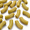 Opaque Acrylic Beads, Curved Tube, Dark Goldenrod, 36x13.5x11.5mm, Hole: 4mm, about 148pcs/500g