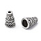 Tibetan Style Alloy Bead Cone, Bumpy, Apetalous, Antique Silver, 11x7mm, Hole: 1mm, Inner Diameter: 5mm