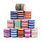 Segment Dyed Polyester Thread, Braided Cord, Mixed Color, 1.5mm, about 4.3m/roll, 13 colors, 1roll/color, 13rolls/set