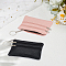 2Pcs 2 Colors PU Leather Zipper Wallets, with Key Rings, Rectangle, Mixed Color, 16cm, Bag: 9.7x12.85x1.6cm, 1pc/color