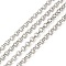 Anti-Tarnish Rhodium Plated 925 Sterling Silver Rolo Chains, Soldered, Platinum, Link: 2.5x2x1mm