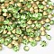 Back Plated Grade A Diamond Glass Pointed Rhinestone, Peridot, 1.5~1.6mm, about 1440pcs/bag