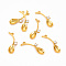 Alloy Pendants, with Crystal Rhinestone, Cadmium Free & Lead Free, Spoon, Golden, 31x11x3.5mm, Hole: 1.5mm
