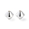 Alloy Beads, Long-Lasting Plated, Bicone, Silver, 7.5x7mm, Hole: 1.4mm