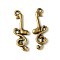 Tibetan Style Alloy Pendants, Musical Note, Lead Free and Nickel Free and Cadmium Free, Antique Bronze, 32x11x3.5mm, Hole: 2mm