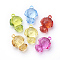 Transparent Acrylic Puppy Pendants, Dog Charms, Mixed Color, 38x27x17.5mm, Hole: 3mm, about 70pcs/500g